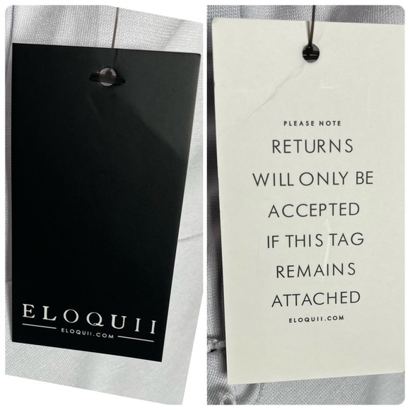 ELOQUII Black & White Colorblock True Wrap Top NWT Size 22 - Picture 12 of 17